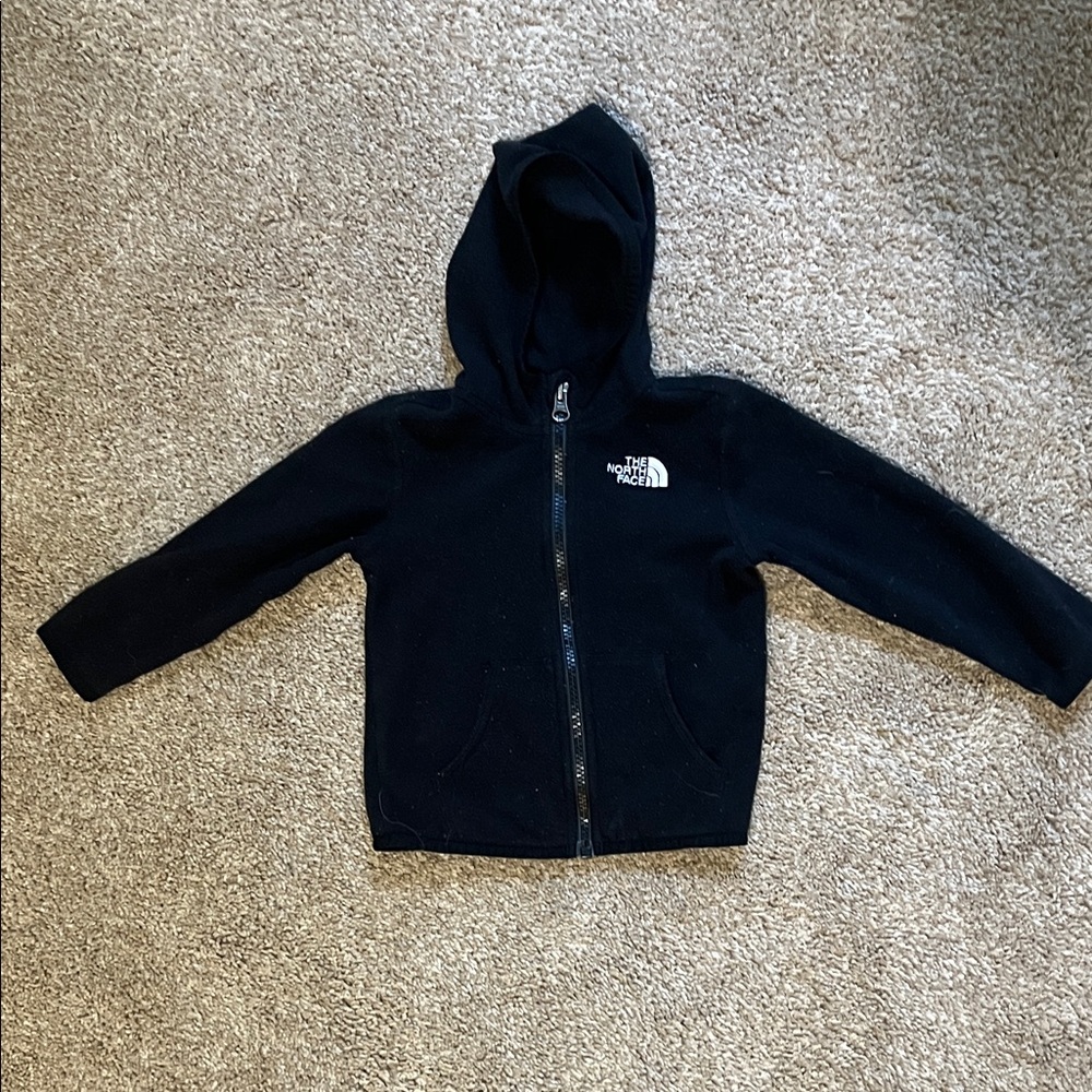 The North Face toddler fleece Full-Zip Black Hoodie